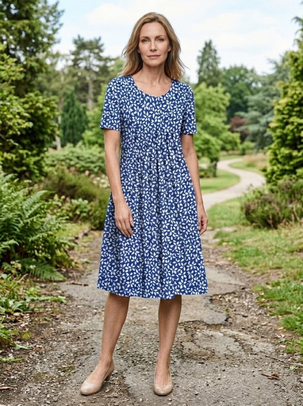 Women's Lightweight Floral Print Midi Dress | Flowy A - Line Summer Style - Velshara store