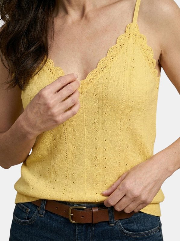 Women's Lightweight Lace Detail Tank Top | Elegant Sleeveless Summer Blouse - Velshara store