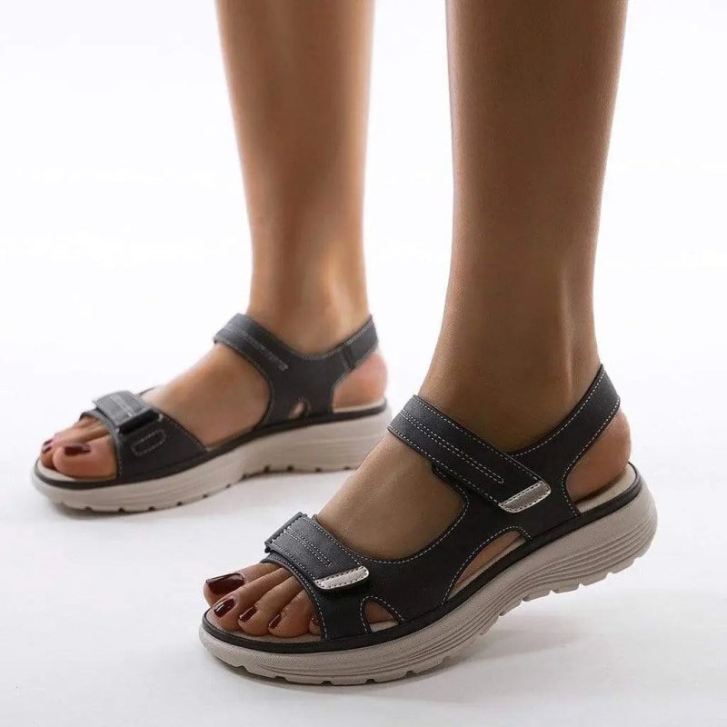 Women's Lightweight Open Toe Sandals | Comfortable Double Strap Summer Footwear - Velshara store