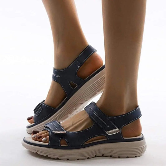 Women's Lightweight Open Toe Sandals | Comfortable Double Strap Summer Footwear - Velshara store