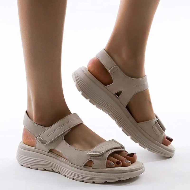 Women's Lightweight Open Toe Sandals | Comfortable Double Strap Summer Footwear - Velshara store