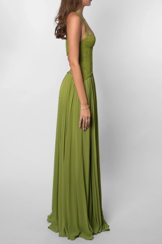 Women's Lightweight Pleated Corset Maxi Dress | Elegant Flowing Summer Evening Gown - Velshara store