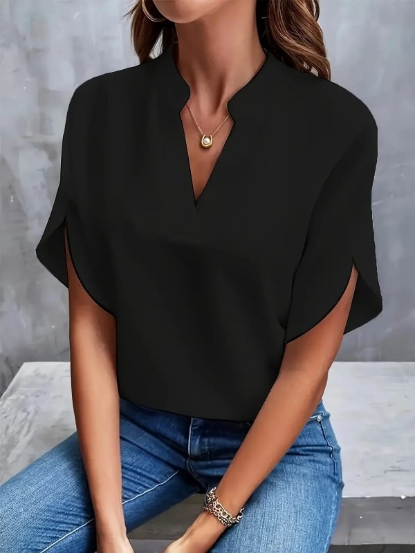 Women's Lightweight Viscose Blouse | Tailored V - Neck Summer Top - Velshara store
