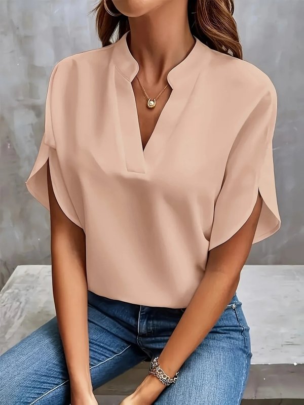 Women's Lightweight Viscose Blouse | Tailored V - Neck Summer Top - Velshara store