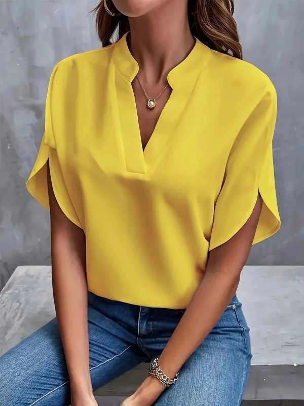 Women's Lightweight Viscose Blouse | Tailored V - Neck Summer Top - Velshara store