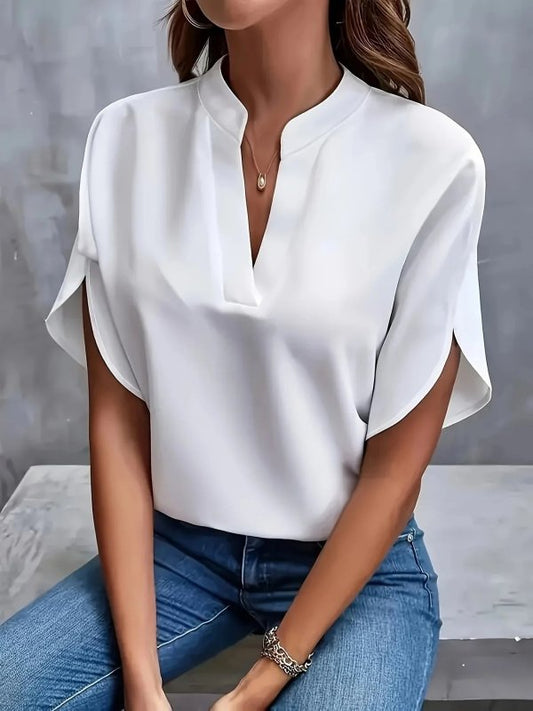 Women's Lightweight Viscose Blouse | Tailored V - Neck Summer Top - Velshara store