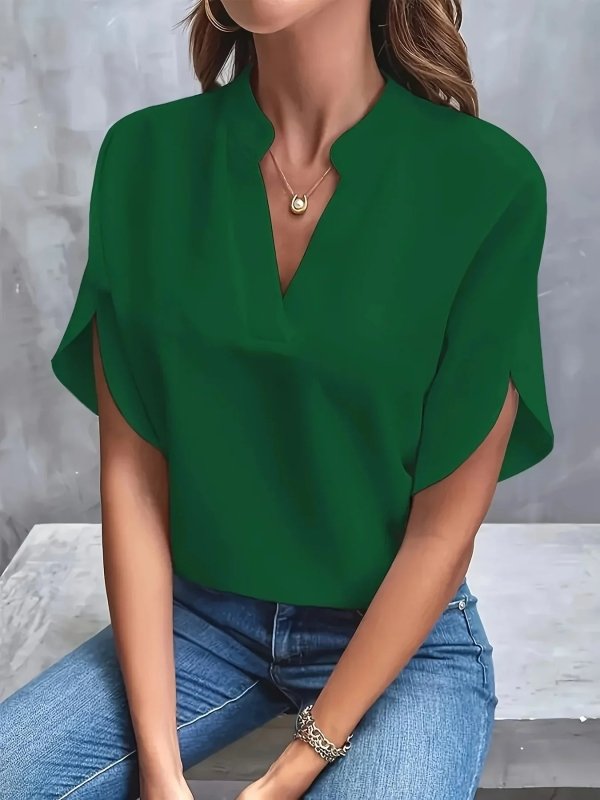 Women's Lightweight Viscose Blouse | Tailored V - Neck Summer Top - Velshara store