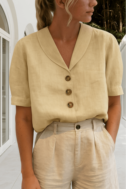 Women's Lightweight White Wrap Blouse | Elegant Long Sleeve Summer Top - Velshara store