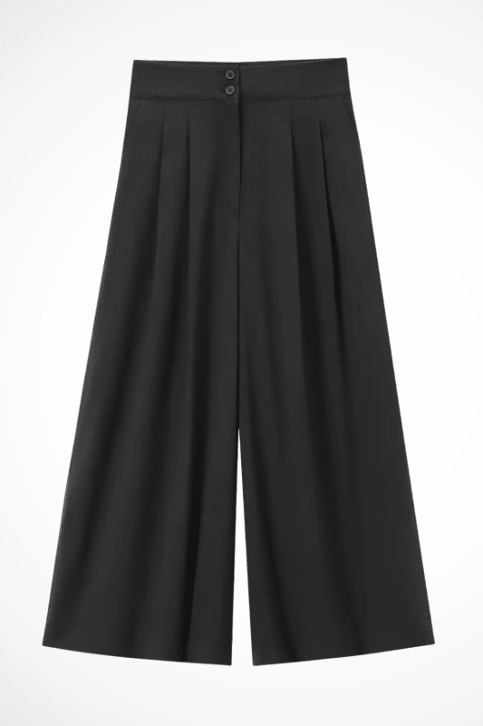 Women's Linen Blend Loungewear Set | Structured Wrap Top and Wide Leg Trousers - Velshara store