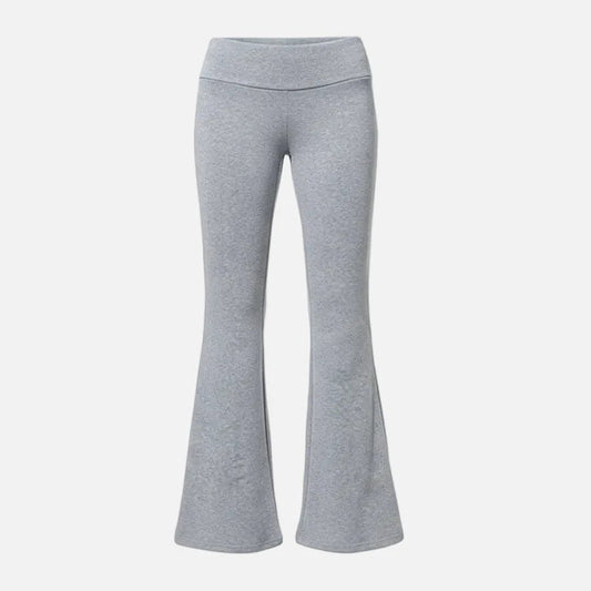 Women’s Low Waist Flared Pants – Solid Color Casual Fit - Velshara store