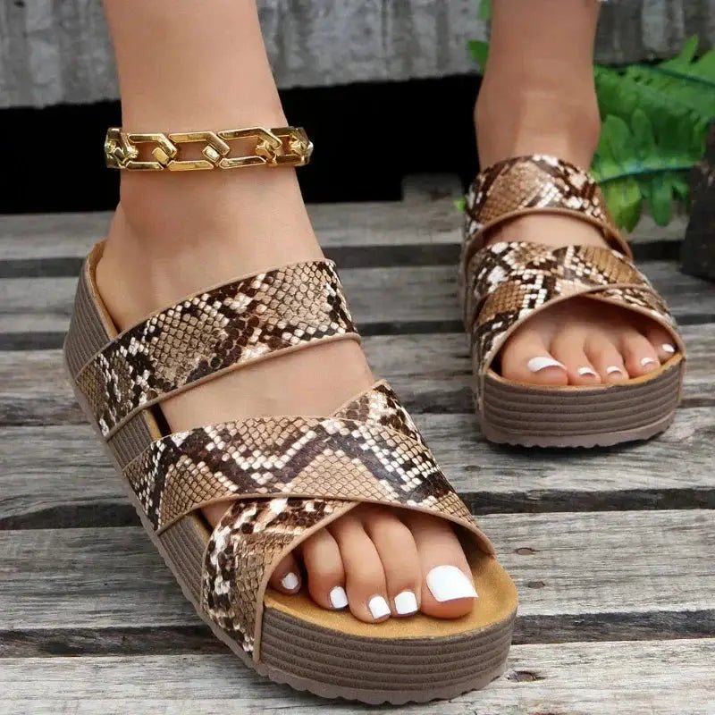 Women's Matte Platform Sandals | Stylish Criss - Cross Open Toe Footwear - Velshara store