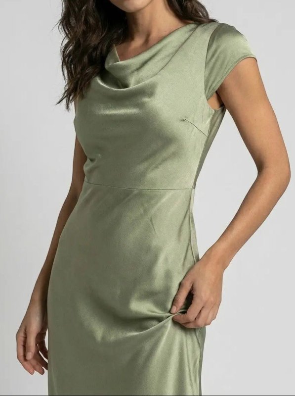 Women's Minimalist Midi Slip Dress | Elegant Fluid Summer Dress for Cocktail Events - Velshara store