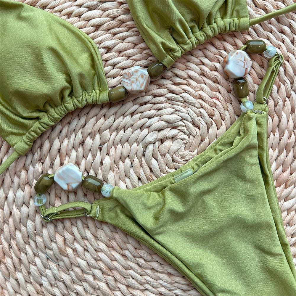 Women’s Olive Green Bikini Set – Brazilian Two Piece Swimsuit - Velshara store