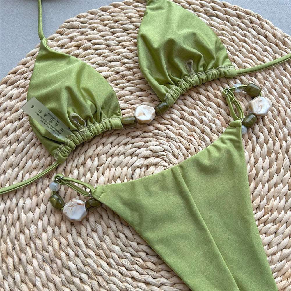Women’s Olive Green Bikini Set – Brazilian Two Piece Swimsuit - Velshara store