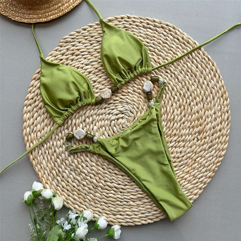 Women’s Olive Green Bikini Set – Brazilian Two Piece Swimsuit - Velshara store