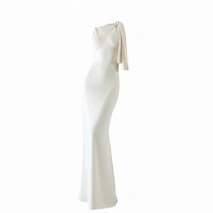 Women’s One Shoulder Maxi Dress – Sleeveless High Waist Design - Velshara store