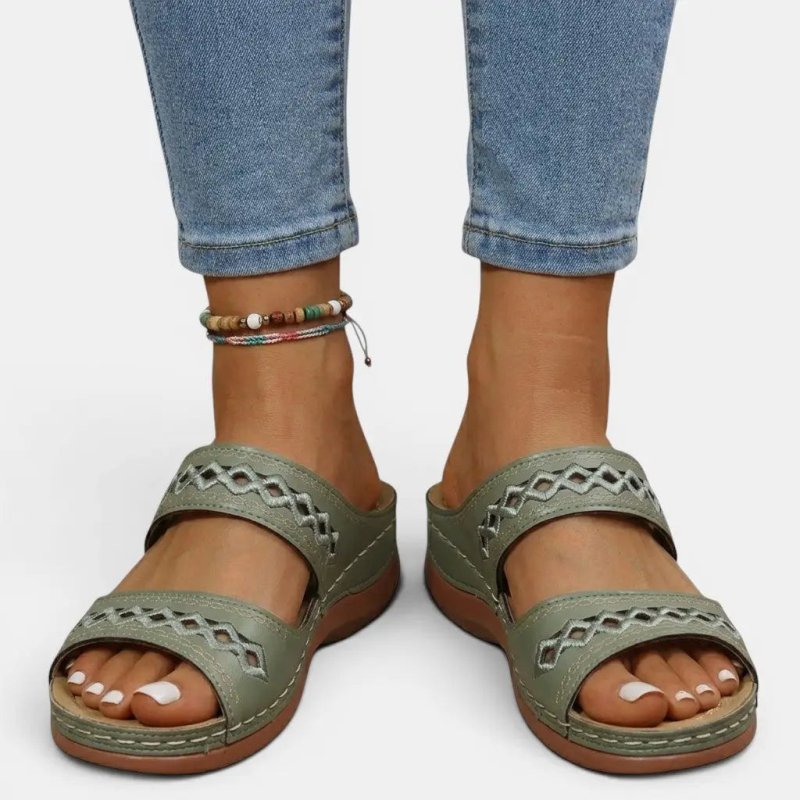 Women's Orthopedic Leather Sandals | Stylish Comfortable Summer Footwear - Velshara store