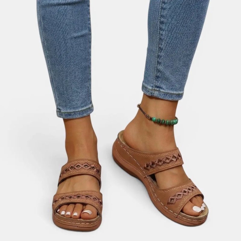 Women's Orthopedic Leather Sandals | Stylish Comfortable Summer Footwear - Velshara store