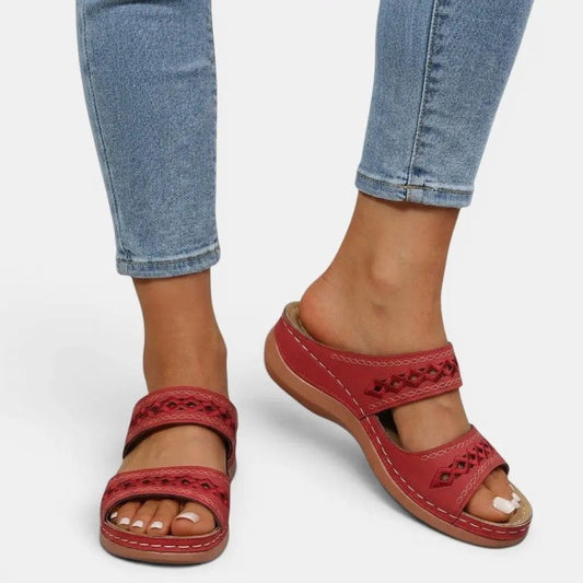 Women's Orthopedic Leather Sandals | Stylish Comfortable Summer Footwear - Velshara store