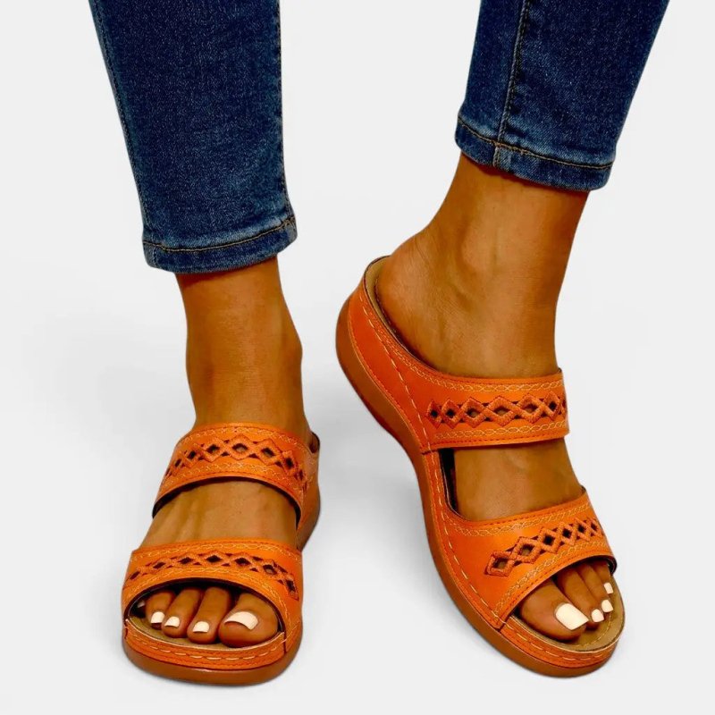 Women's Orthopedic Leather Sandals | Stylish Comfortable Summer Footwear - Velshara store