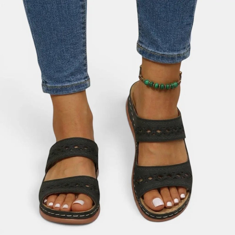 Women's Orthopedic Leather Sandals | Stylish Comfortable Summer Footwear - Velshara store