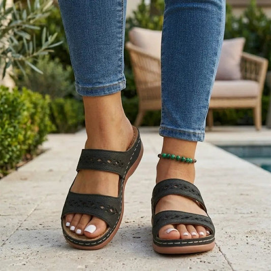 Women's Orthopedic Leather Sandals | Stylish Comfortable Summer Footwear - Velshara store