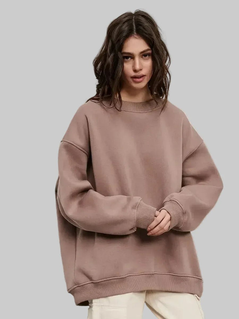 Women’s Oversized Fleece Hoodie – Warm Long Sleeve Pullover - Velshara store