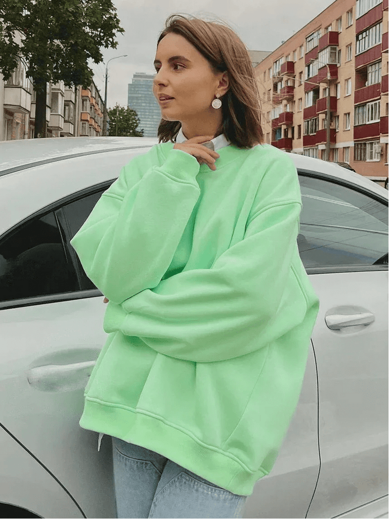Women’s Oversized Fleece Hoodie – Warm Long Sleeve Pullover - Velshara store