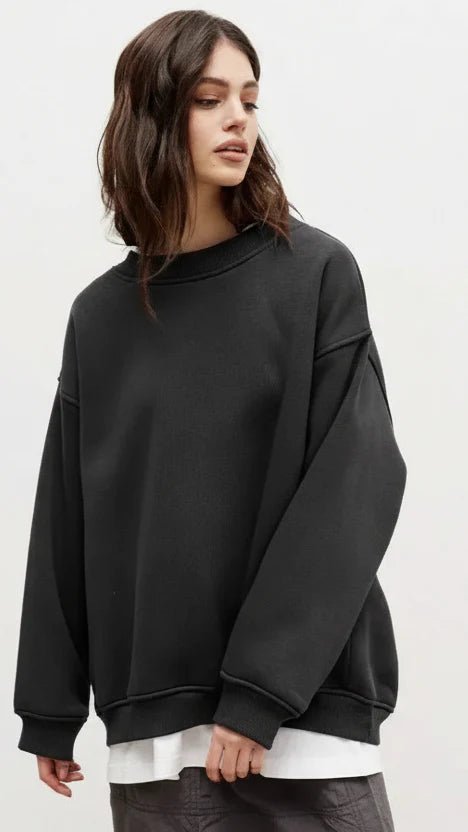 Women’s Oversized Fleece Hoodie – Warm Long Sleeve Pullover - Velshara store
