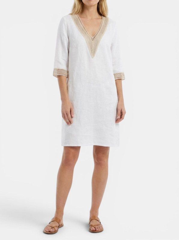 Women's Plain Woven Knee - Length Dress | Elegant Round Neck Short Sleeve Outfit - Velshara store