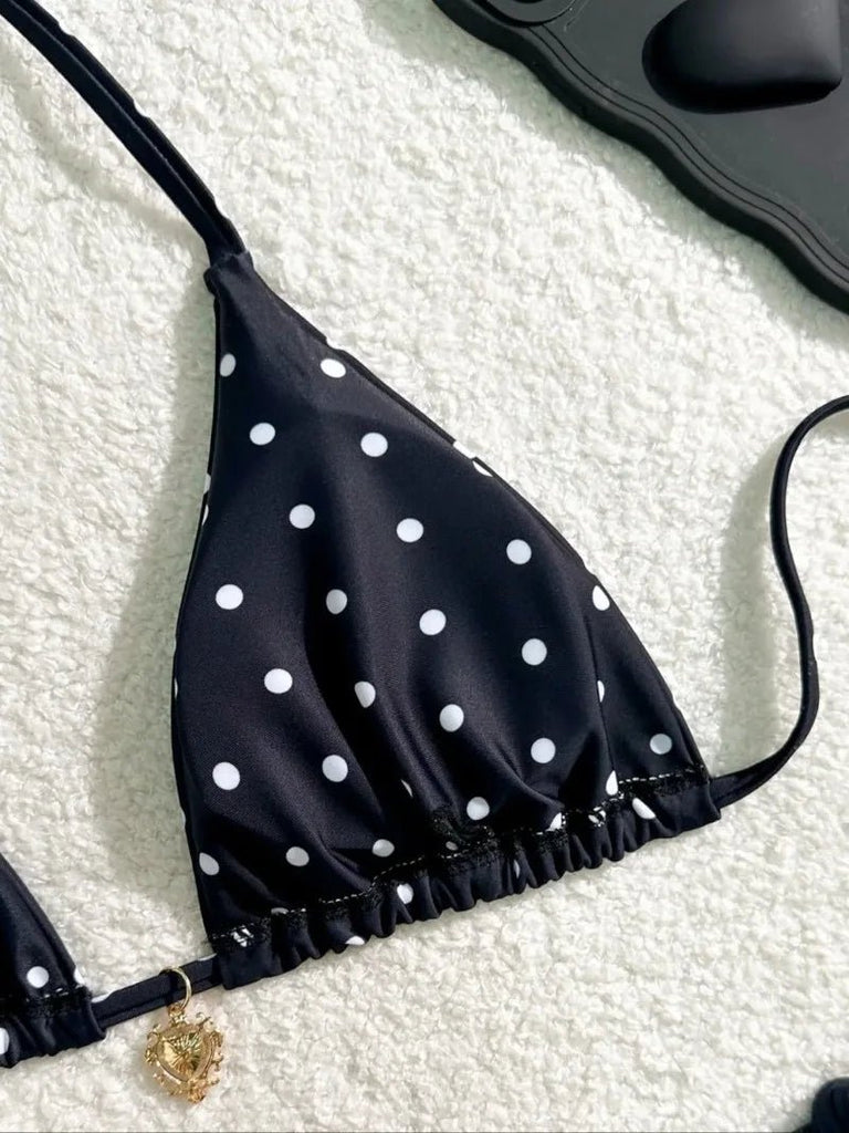 Women’s Polka Dot Bikini Set – Retro Inspired Two Piece Beach Swimwear - Velshara store
