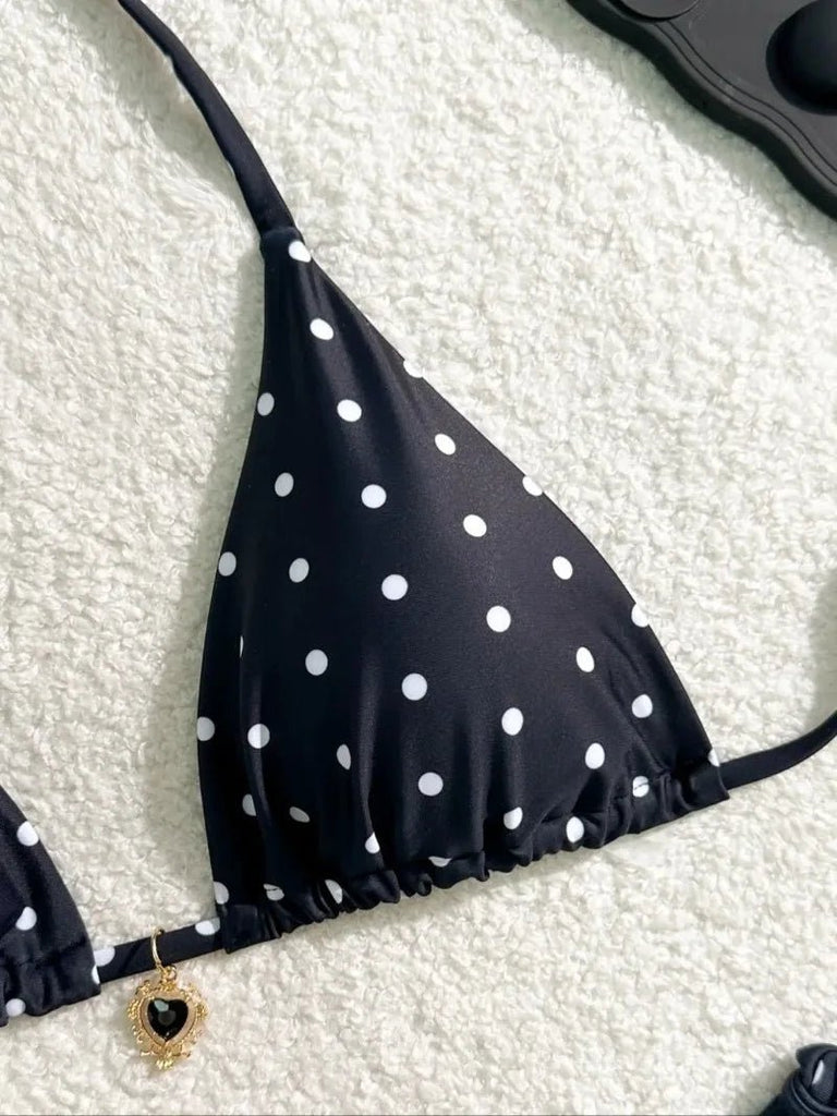 Women’s Polka Dot Bikini Set – Retro Inspired Two Piece Beach Swimwear - Velshara store