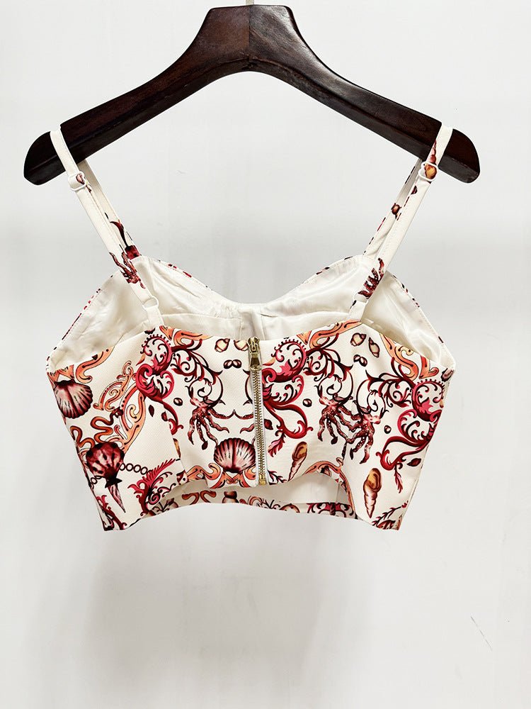 Women’s Printed Suit Set – 3 Piece Cami, Jacket and Pants Outfit - Velshara store