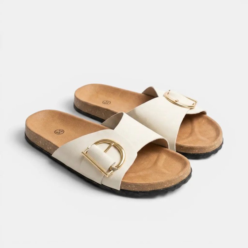 Women's PU Buckled Mules | Chic Open Slip - On Sandals for Everyday Comfort - Velshara store
