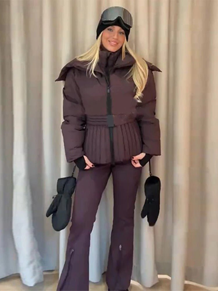 women's puffer jacket Hood – Warm Winter Quilted Hooded Coat for Women - Velshara store