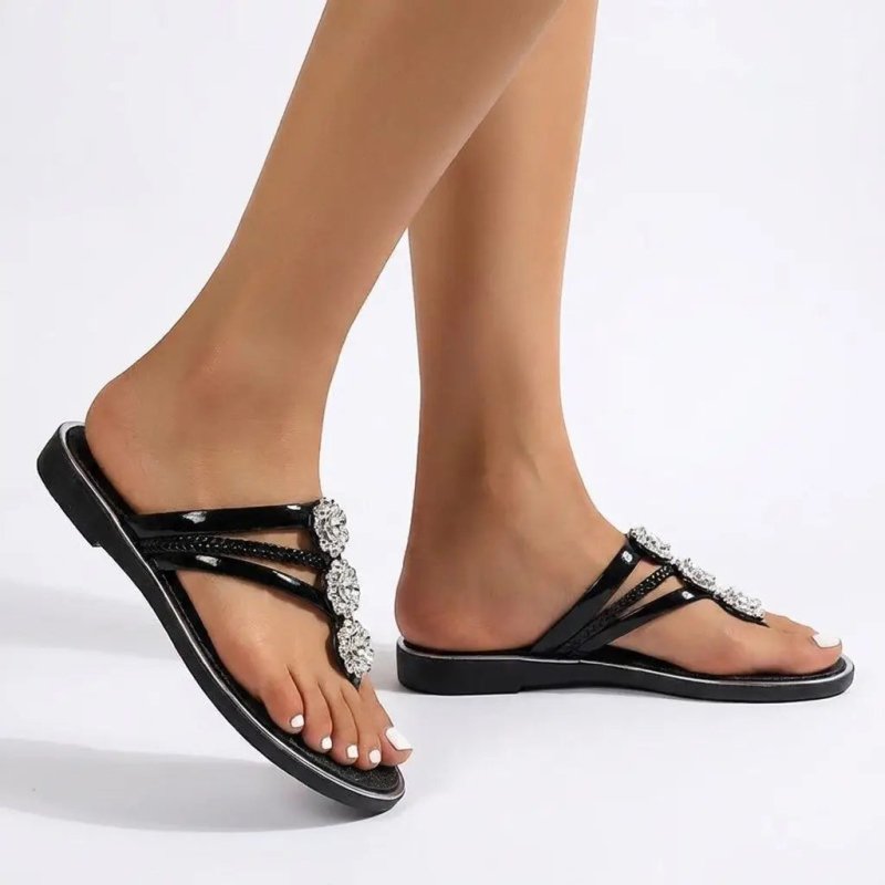 Women's Rhinestone Sandals | Elegant Comfortable Summer Footwear - Velshara store