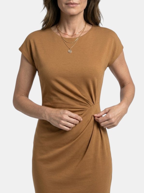 Women's Rich Fabric Bodycon Midi Dress | Elegant Sculpted Wrap Design for Formal Occasions - Velshara store