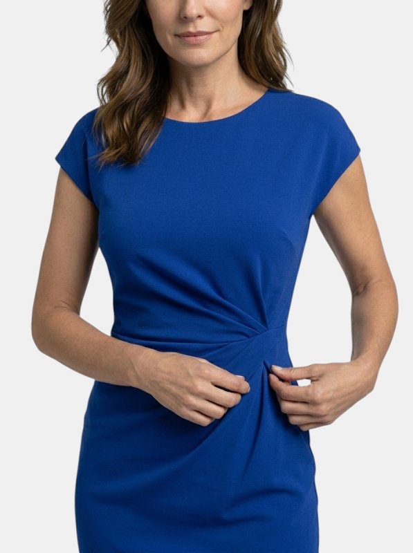 Women's Rich Fabric Bodycon Midi Dress | Elegant Sculpted Wrap Design for Formal Occasions - Velshara store