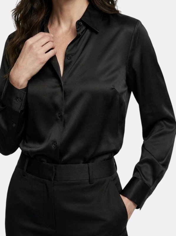 Women's Satin Blend Long Sleeve Blouse | Elegant Relaxed Fit Top for All Seasons - Velshara store