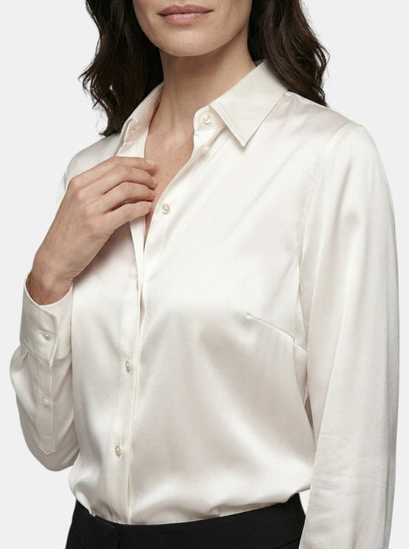 Women's Satin Blend Long Sleeve Blouse | Elegant Relaxed Fit Top for All Seasons - Velshara store