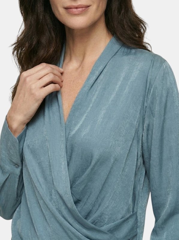 Women's Satin Puff Sleeve Blouse | Elegant V - Neck Top for All Seasons - Velshara store