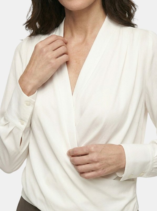 Women's Satin Puff Sleeve Blouse | Elegant V - Neck Top for All Seasons - Velshara store