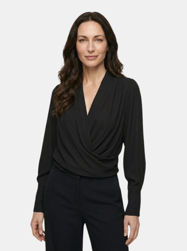 Women's Satin Puff Sleeve Blouse | Elegant V - Neck Top for All Seasons - Velshara store