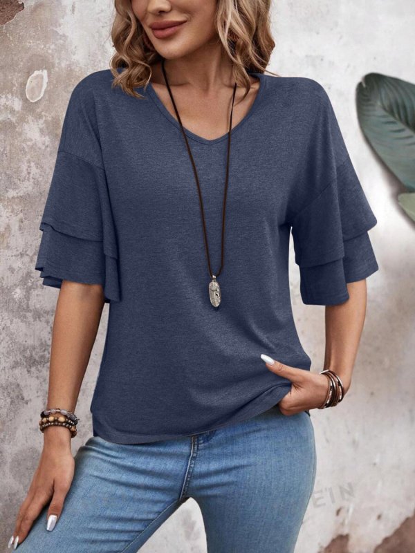 Women's Sheer White Blouse | Elegant Half Sleeve Summer Top - Velshara store