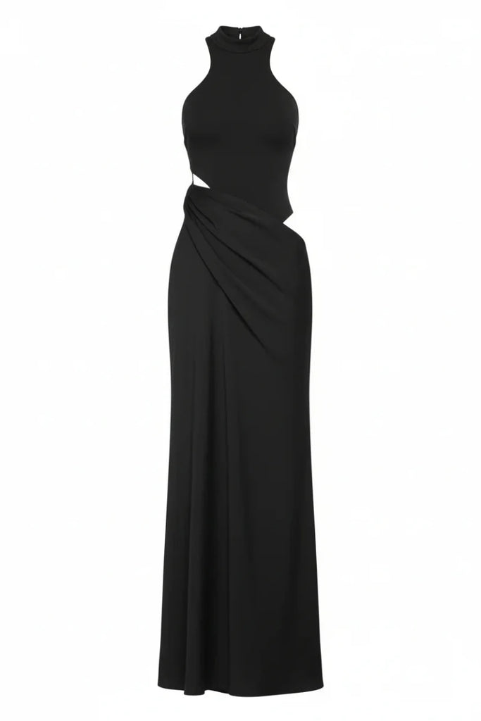 Women’s Sleeveless Satin Maxi Dress – High Waist Design - Velshara store