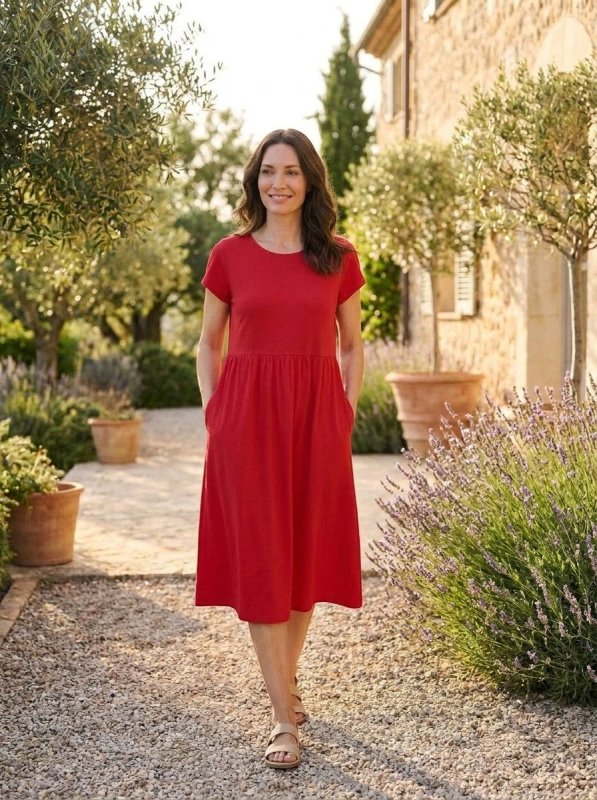 Women's Soft Cotton Summer Dress | Relaxed Fit Casual Everyday Wear - Velshara store