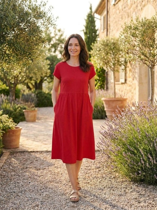 Women's Soft Cotton Summer Dress | Relaxed Fit Casual Everyday Wear - Velshara store