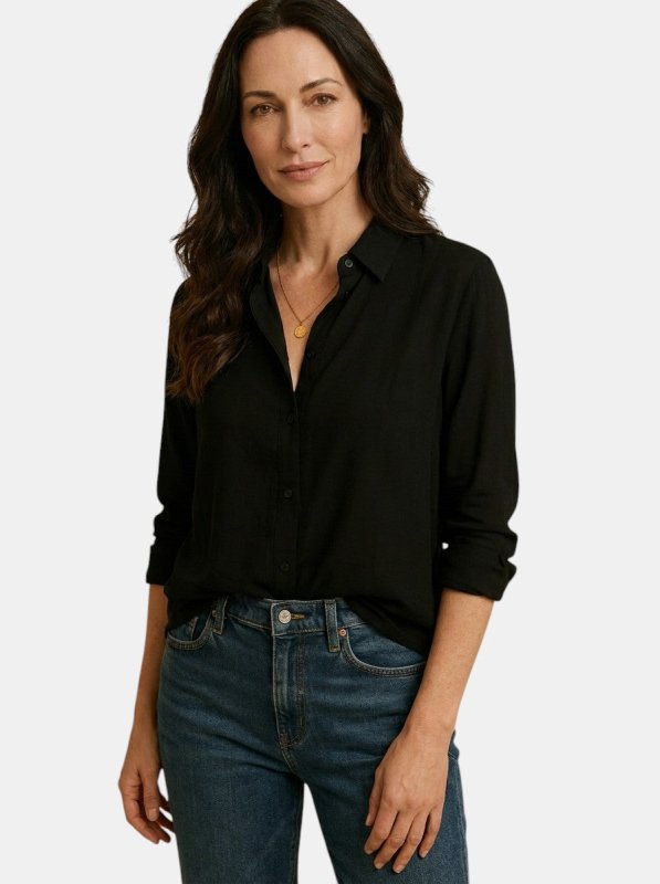 Women's Soft Drape Long Sleeve Blouse | Elegant Relaxed Fit Summer Top - Velshara store