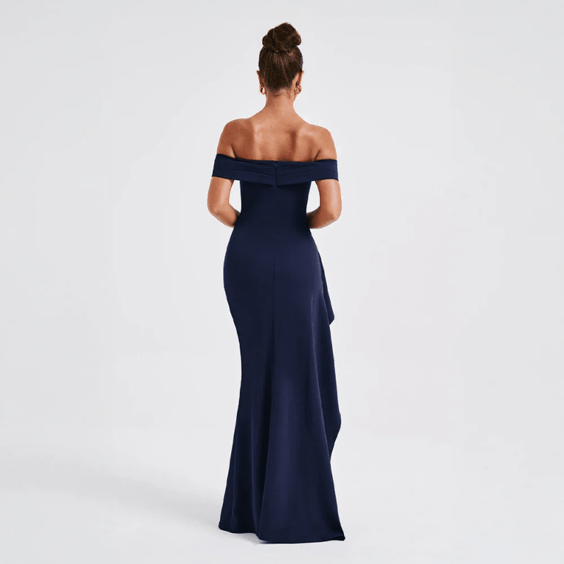Women's Soft Fabric Maxi Dress | Alluring Off - Shoulder Design with Bold Slit - Velshara store