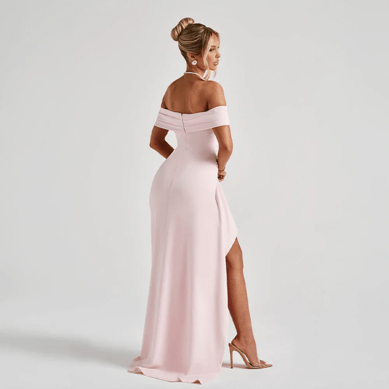 Women's Soft Fabric Maxi Dress | Alluring Off - Shoulder Design with Bold Slit - Velshara store